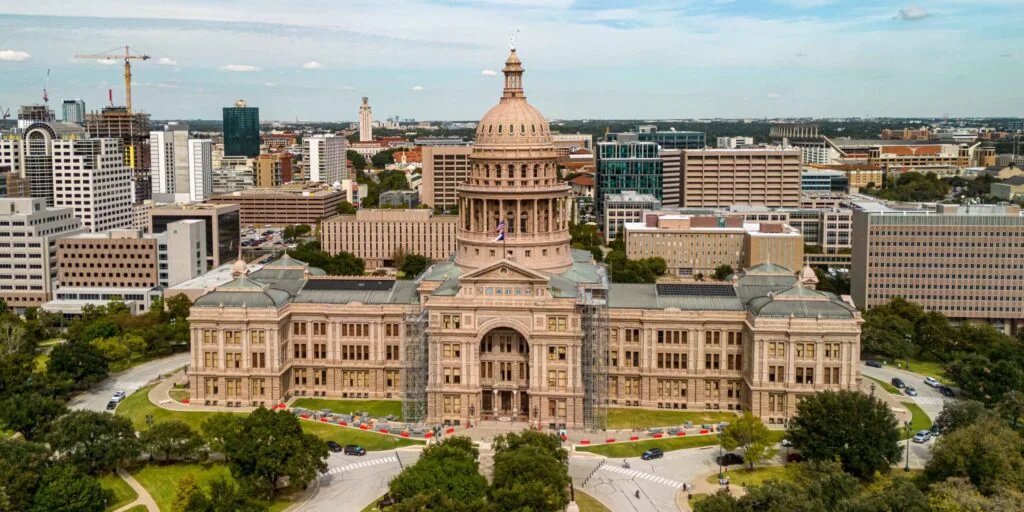 Texas State Capitol and the Austin skyline